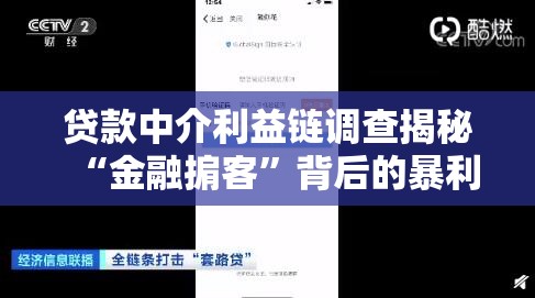 贷款中介利益链调查揭秘“金融掮客”背后的暴利江湖，你被割韭菜了吗？