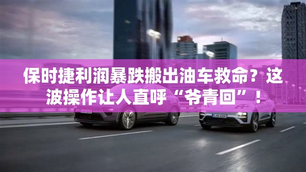 保时捷利润暴跌搬出油车救命？这波操作让人直呼“爷青回”！