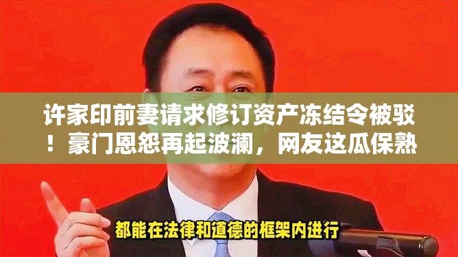 许家印前妻请求修订资产冻结令被驳！豪门恩怨再起波澜，网友这瓜保熟吗？